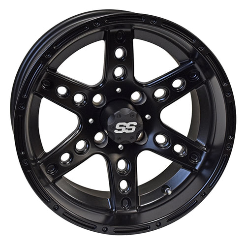 14″ RX187 Matte Black Golf Cart Wheel – RHOX® golfcartsforsaleusa