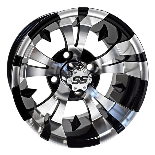 14″ RX188 Black / Machined Vampire Golf Cart Wheel – RHOX® golfcartsforsaleusa